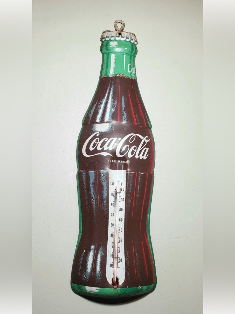Vintage Authentic Coca-Cola Bottle Thermometer - Rare! Retro Sign